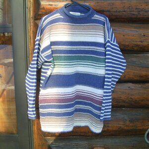 Vintage 80's Paris Sport Club Ramie Cotton Turtle Neck Mock Neck Sweater M
